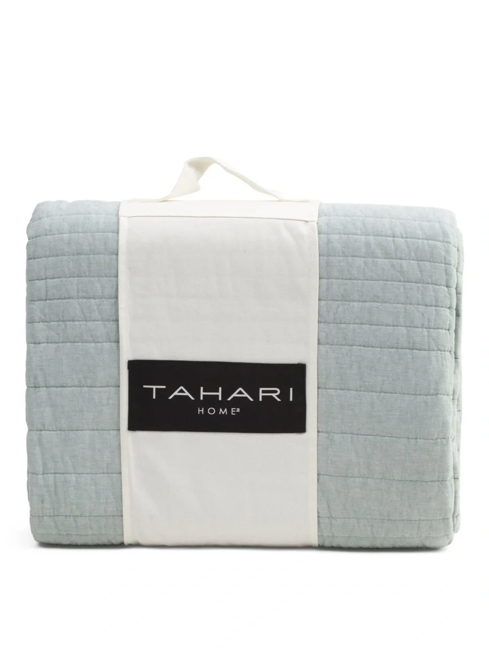 TAHARI HOME linen and cotton blend warm quilt